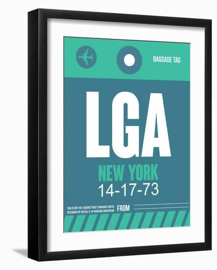 LGA New York Luggage Tag 2-NaxArt-Framed Art Print