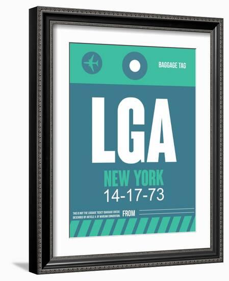 LGA New York Luggage Tag 2-NaxArt-Framed Art Print