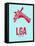 Lga New York Poster 2-NaxArt-Framed Stretched Canvas