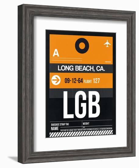 LGB Long Beach Luggage Tag II-NaxArt-Framed Art Print