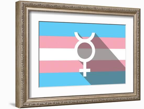 Lgbt Pride Flag Interfaithsign-null-Framed Art Print