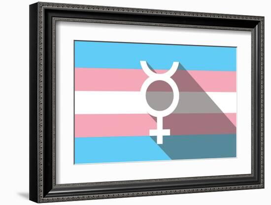 Lgbt Pride Flag Interfaithsign-null-Framed Art Print