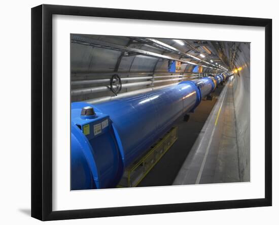LHC Tunnel, CERN-David Parker-Framed Photographic Print