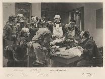The French Doctor Claude Bernard with a Group of His Colleagues Probably at the College de France-Lhermitte-Mounted Art Print