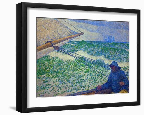 Lhomme a la barre - Man at the helm-Theo van Rysselberghe-Framed Giclee Print