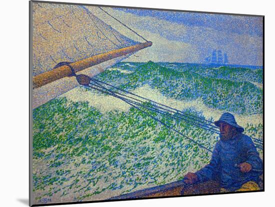 Lhomme a la barre - Man at the helm-Theo van Rysselberghe-Mounted Giclee Print