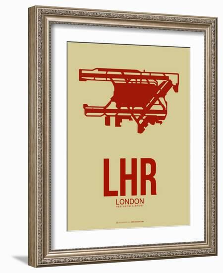 Lhr London Poster 1-NaxArt-Framed Art Print