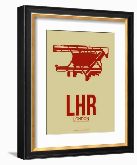 Lhr London Poster 1-NaxArt-Framed Art Print