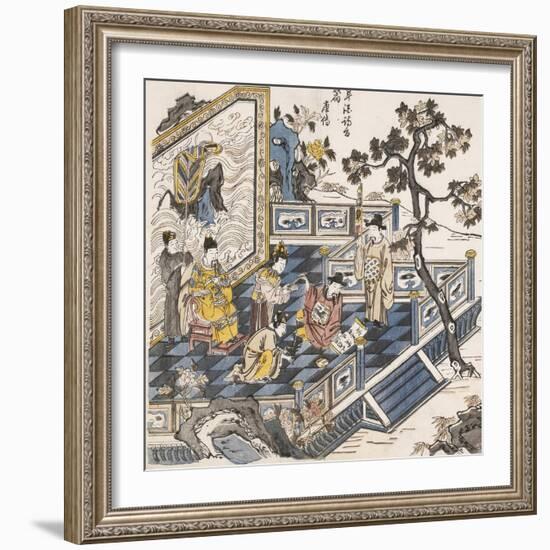 Li Bai Writing Poems-Li Bai xie Shi-Framed Art Print