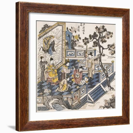 Li Bai Writing Poems-Li Bai xie Shi-Framed Art Print