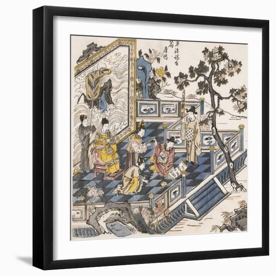 Li Bai Writing Poems-Li Bai xie Shi-Framed Art Print