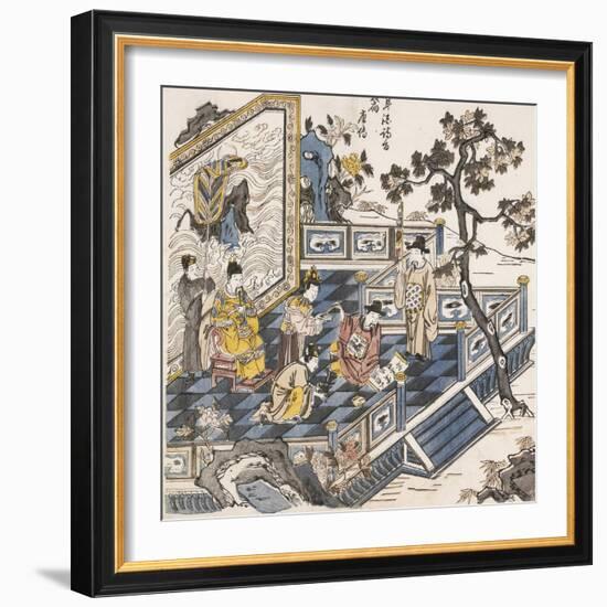 Li Bai Writing Poems-Li Bai xie Shi-Framed Art Print