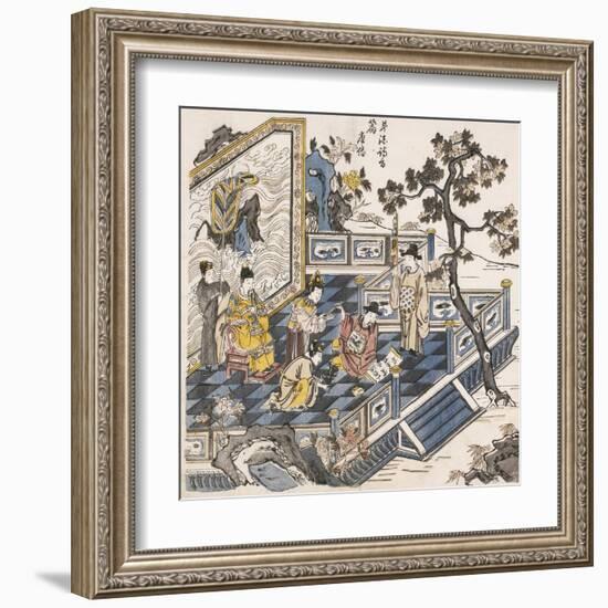 Li Bai Writing Poems-Li Bai xie Shi-Framed Art Print