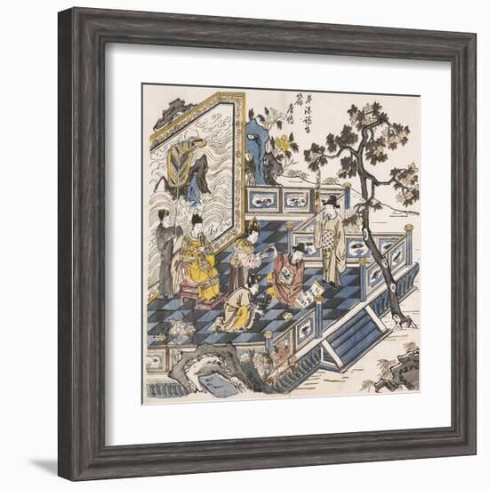 Li Bai Writing Poems-Li Bai xie Shi-Framed Art Print