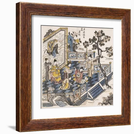 Li Bai Writing Poems-Li Bai xie Shi-Framed Art Print