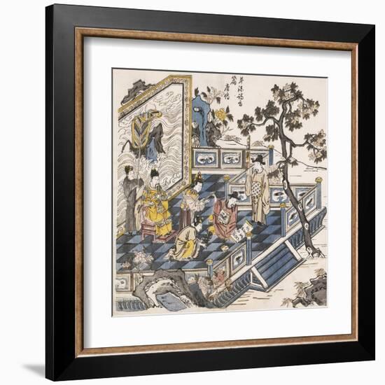 Li Bai Writing Poems-Li Bai xie Shi-Framed Art Print