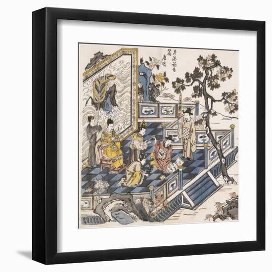 Li Bai Writing Poems-Li Bai xie Shi-Framed Art Print