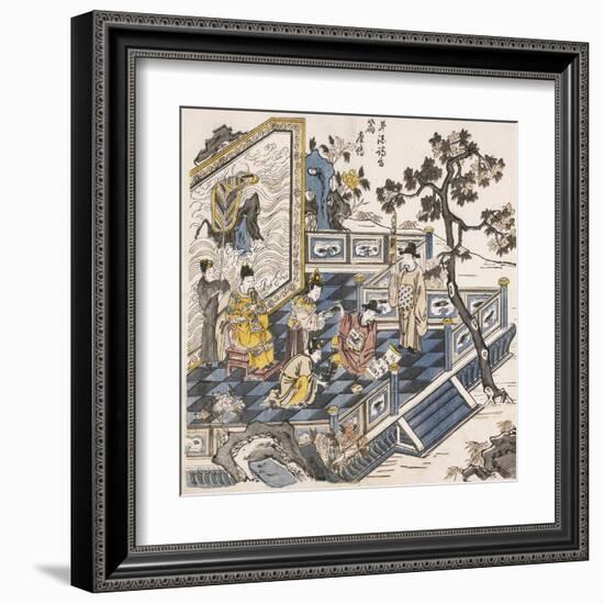 Li Bai Writing Poems-Li Bai xie Shi-Framed Art Print