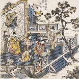 Li Bai Writing Poems-Li Bai xie Shi-Framed Art Print