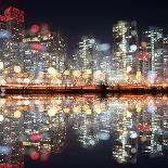 View of City Night with Blurred Bokeh-Li Ding-Framed Photographic Print