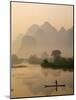 Li River and Limestone Mountains and River,Yangshou, Guangxi Province, China-Steve Vidler-Mounted Photographic Print