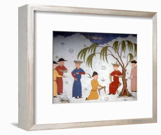 Li-ta-chih and Maksun, present history books to Uljaytu, c14th-15th century-Unknown-Framed Giclee Print