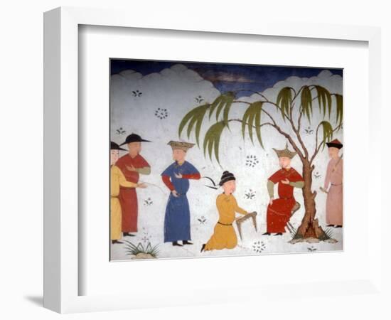 Li-ta-chih and Maksun, present history books to Uljaytu, c14th-15th century-Unknown-Framed Giclee Print