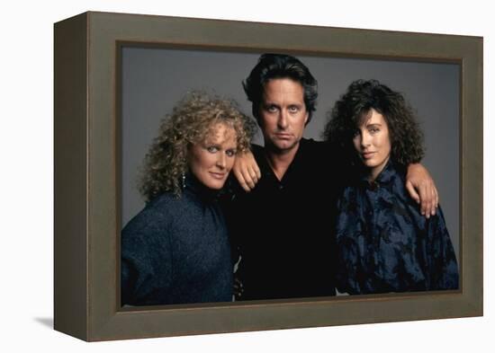 Liaison fatale Fatal attraction by Adrian Lyne with Glenn Close, Michael Douglas and Anne Archer, 1-null-Framed Stretched Canvas