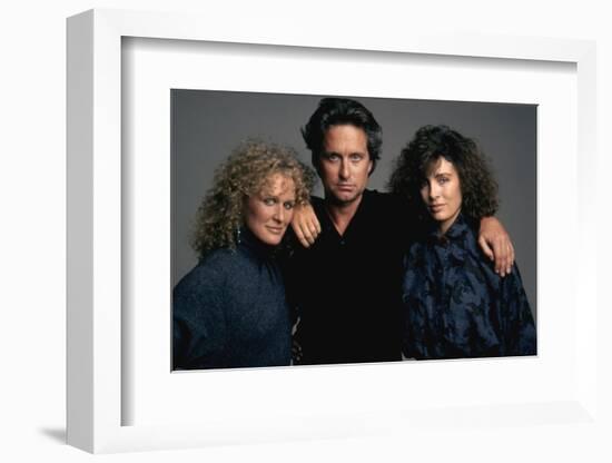 Liaison fatale Fatal attraction by Adrian Lyne with Glenn Close, Michael Douglas and Anne Archer, 1-null-Framed Photo