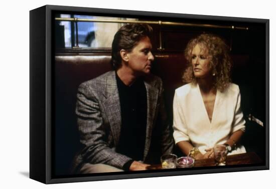 Liaison fatale Fatal attraction by Adrian Lyne with Michael Douglas and Glenn Close, 1987 (photo)-null-Framed Stretched Canvas