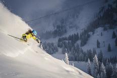 Male Skier In Utah-Liam Doran-Framed Premier Image Canvas