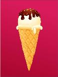 Vanilla Ice Cream Cone with Chocolate Glaze-lian2011-Art Print