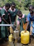 School Children at Water Pump, Kenya, East Africa, Africa-Liba Taylor-Photographic Print