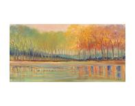 Yellow and Green Trees (center)-Libby Smart-Framed Art Print