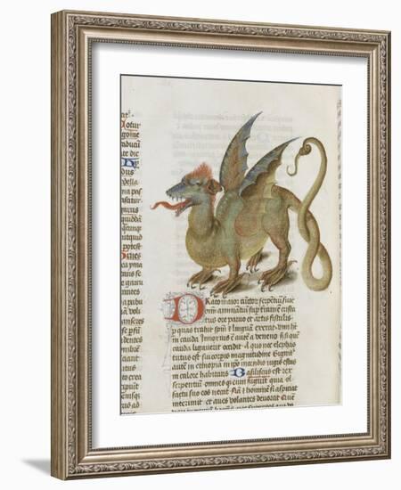 Liber Floridus by Lambert of Saint-Omer: Dragon Major-null-Framed Giclee Print