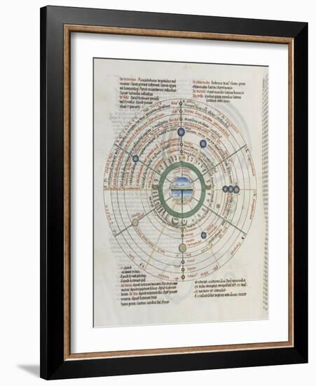 Liber Floridus par Lambert de Saint-Omer : Sphère du zodiaque-null-Framed Giclee Print