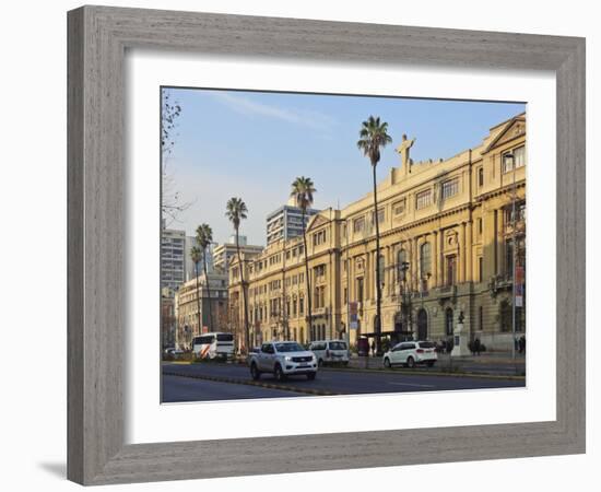 Liberador Avenue, view of the headquarters of the Pontifical Catholic University of Chile, Santiago-Karol Kozlowski-Framed Photographic Print