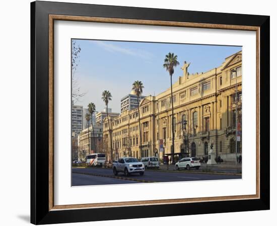 Liberador Avenue, view of the headquarters of the Pontifical Catholic University of Chile, Santiago-Karol Kozlowski-Framed Photographic Print