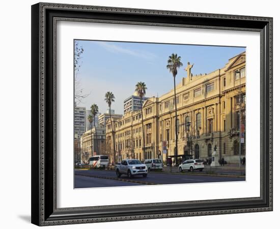 Liberador Avenue, view of the headquarters of the Pontifical Catholic University of Chile, Santiago-Karol Kozlowski-Framed Photographic Print