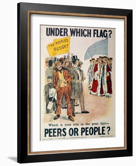 Liberal Party Poster for the British General Election of January 1910 (Colour Litho)-English-Framed Giclee Print