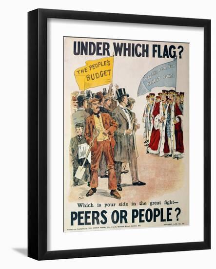 Liberal Party Poster for the British General Election of January 1910 (Colour Litho)-English-Framed Giclee Print