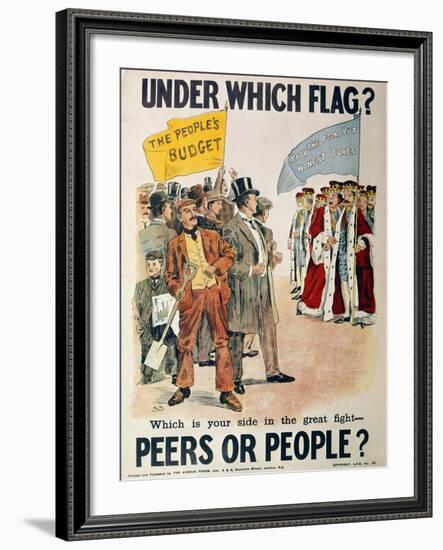 Liberal Party Poster for the British General Election of January 1910 (Colour Litho)-English-Framed Giclee Print