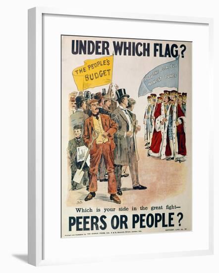 Liberal Party Poster for the British General Election of January 1910 (Colour Litho)-English-Framed Giclee Print