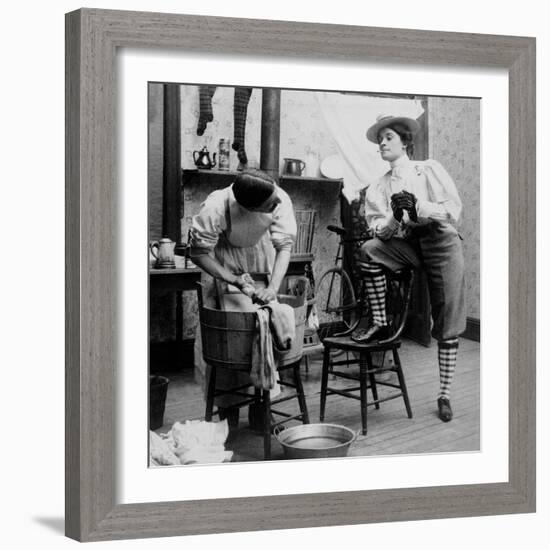 Liberated Woman On Wash Day, 1901-Science Source-Framed Giclee Print