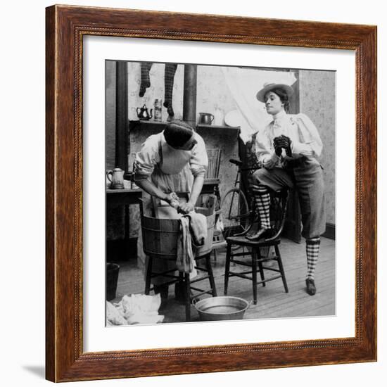 Liberated Woman On Wash Day, 1901-Science Source-Framed Giclee Print