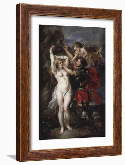 Liberation of Andromeda by Perseus, Greek Hero Who Has Just Saved the Princess-Peter Paul Rubens-Framed Giclee Print