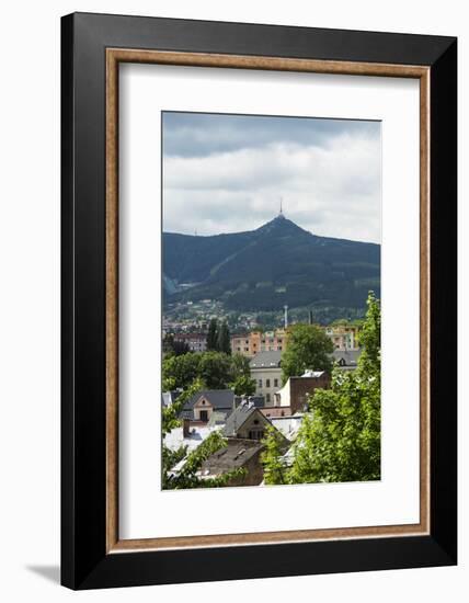 Liberec, town view with the 'Jeschken' (mountain)-Klaus-Gerhard Dumrath-Framed Photographic Print