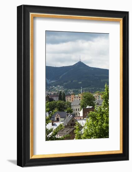 Liberec, town view with the 'Jeschken' (mountain)-Klaus-Gerhard Dumrath-Framed Photographic Print