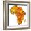 Liberia on Actual Map of Africa-michal812-Framed Art Print