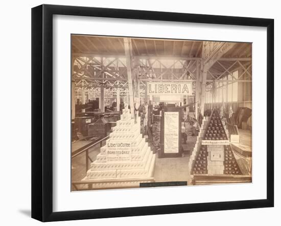 Liberia Soap and Coffee Display, Agricultural Hall, Philadelphia Centennial Exhibition, 1876-null-Framed Giclee Print